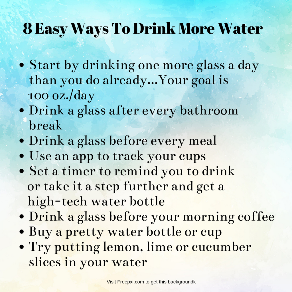Ways To Drink More Water